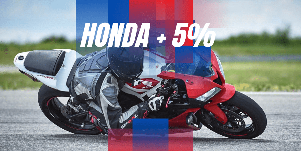 image de moto honda avec texte augmentation des tarifs